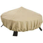 Classic Accessories 44 In. Dia. Tan Polyester / PVC Fire Pit Cover Image 1