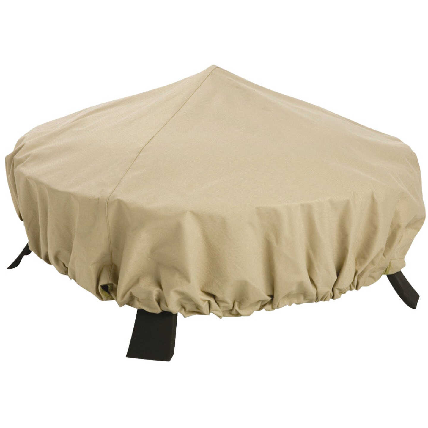 Classic Accessories 44 In. Dia. Tan Polyester / PVC Fire Pit Cover Image 1