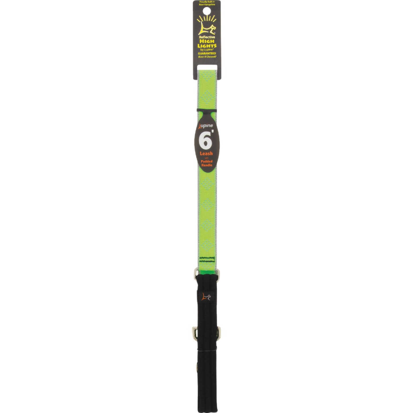 Lupine 1 In. x 6 Ft. Reflective Green-Diamond Dog Leash Image 1