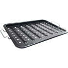 GrillPro 11 In. W. x 16 In. L. Porcelain Coated Stainless Steel Grill Topper Tray Image 1