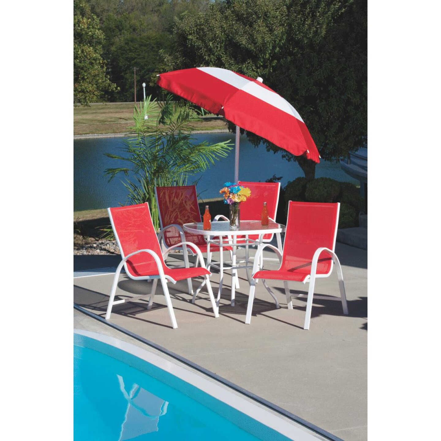 34" WHITE SQUARE TABLE Image 8