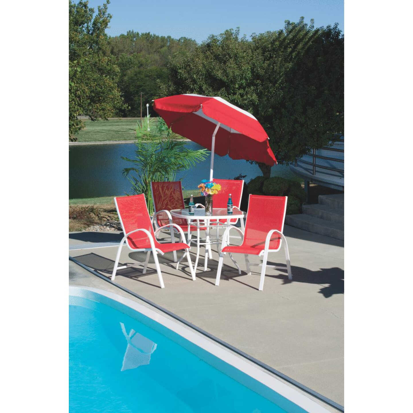 34" WHITE SQUARE TABLE Image 6