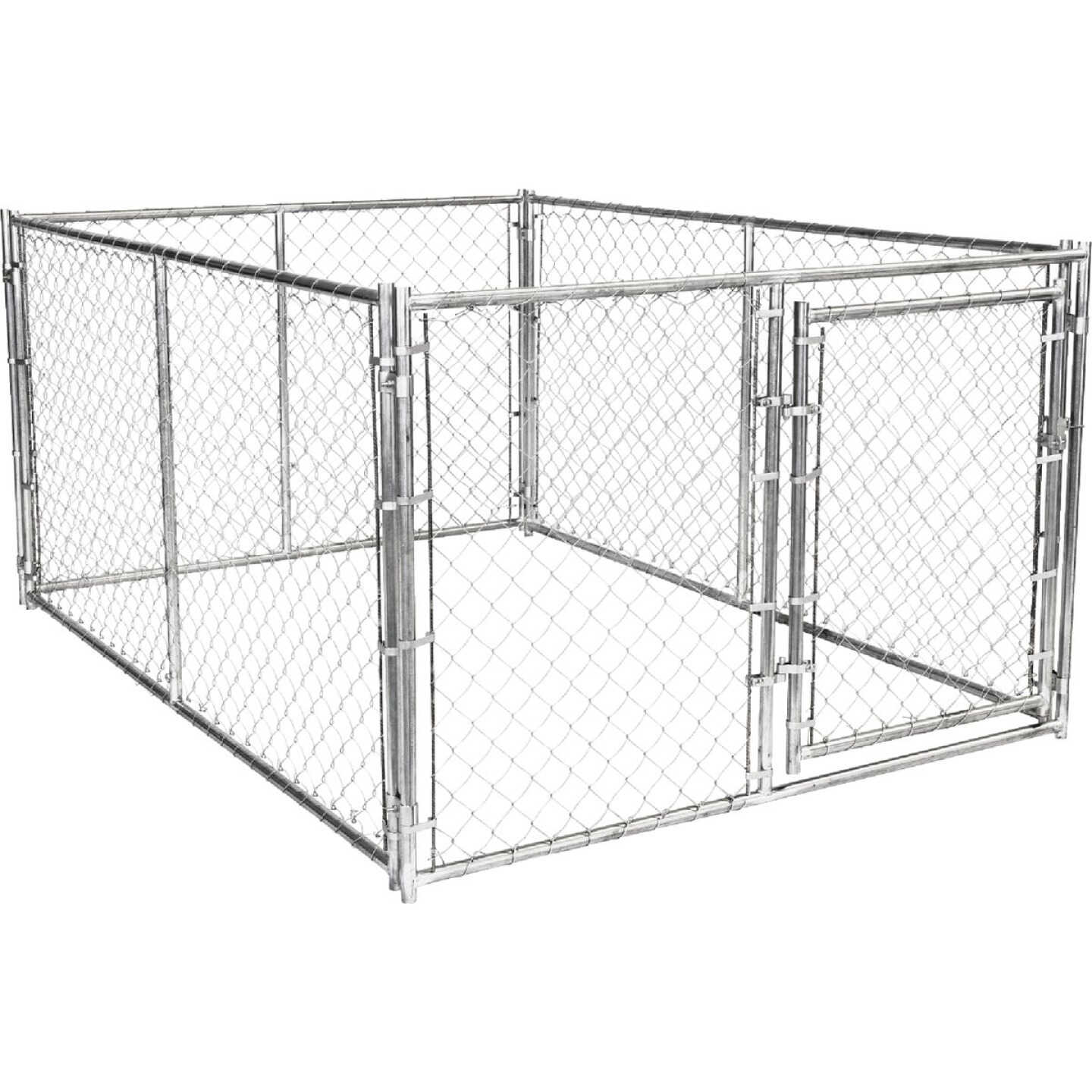 KennelMaster 6 Ft. W. x 4 Ft. H. x 8 Ft. L. Outdoor Galvanized Chain Link Kennel Image 1