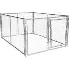 KennelMaster 6 Ft. W. x 4 Ft. H. x 8 Ft. L. Outdoor Galvanized Chain Link Kennel Image 5
