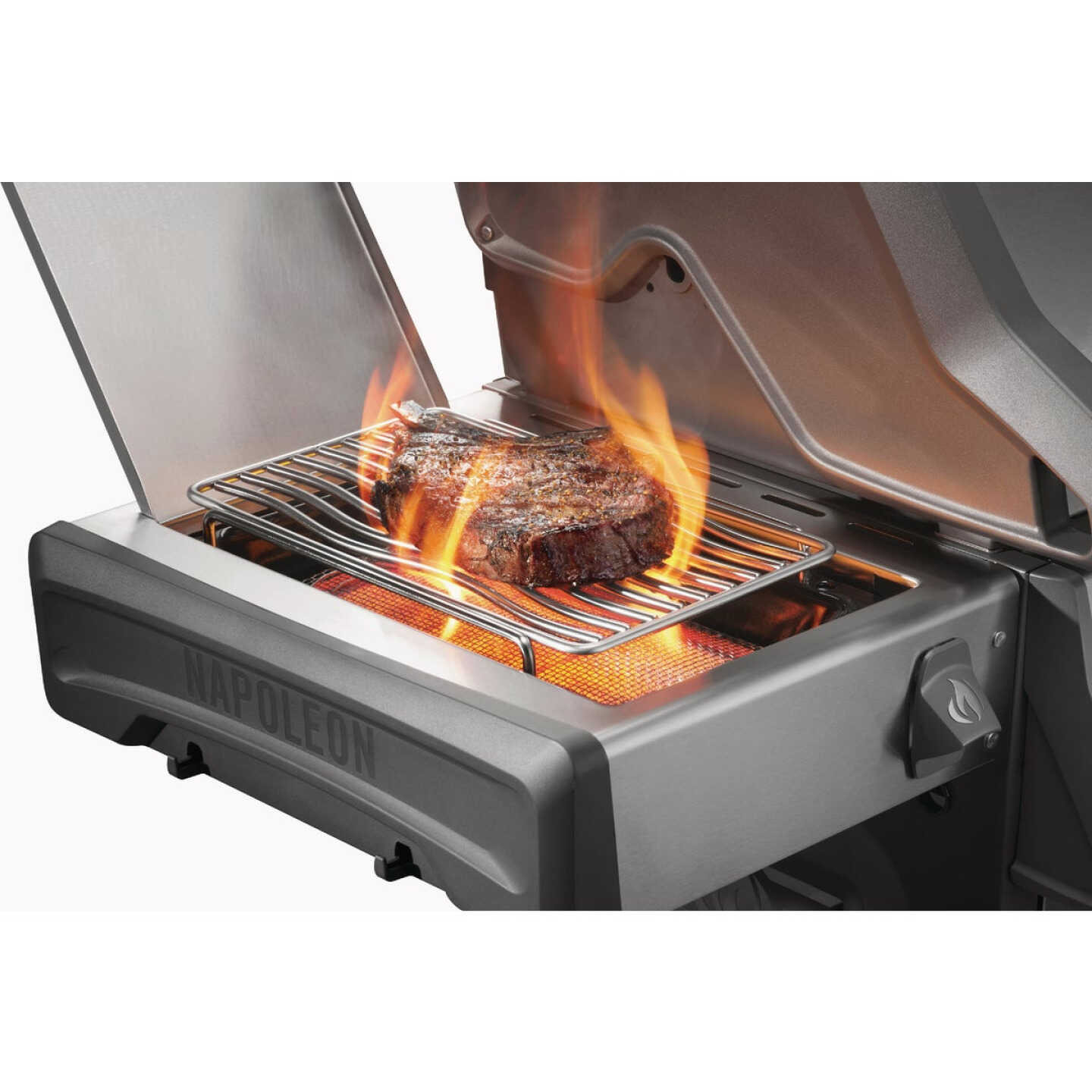 Napoleon Rogue Pro 625 5-Burner LP Gas Grill with Infrared Side Burner, Stainless Steel Image 2