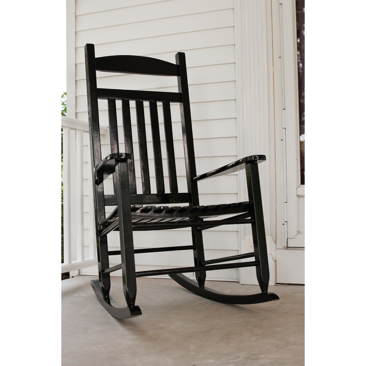 Knollwood Black Wood Mission Rocking Chair Image 3