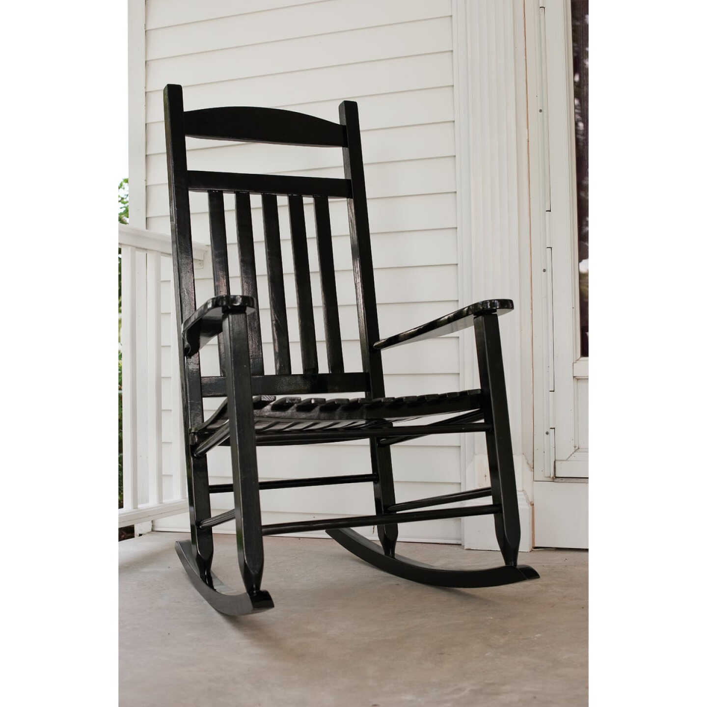 Knollwood Black Wood Mission Rocking Chair Image 3