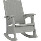 Suncast Dove Gray Rocking Chair with Storage Image 1