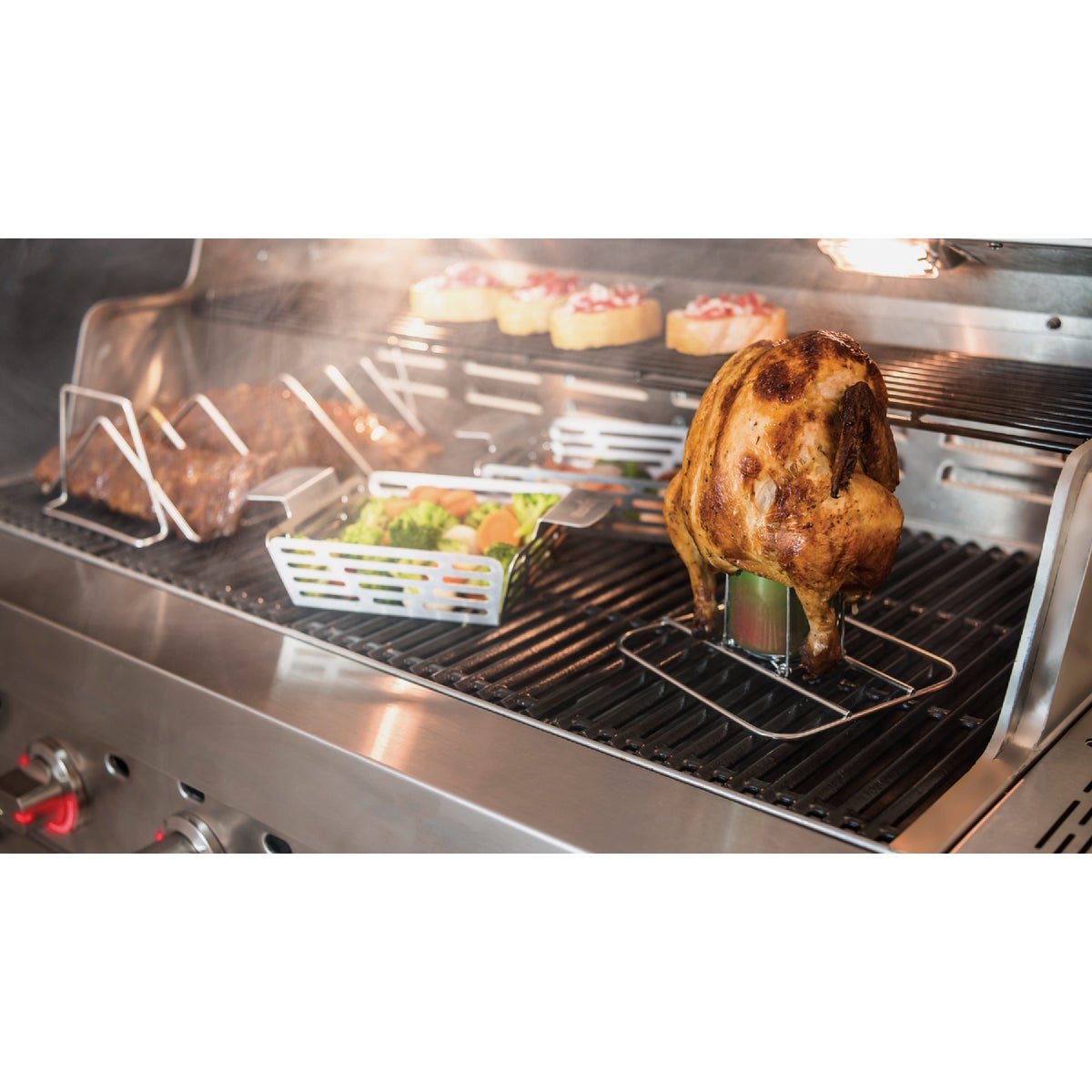 Char-Broil Grill+ 9 In. Folding Beer Can Chicken Roasting Rack Image 3