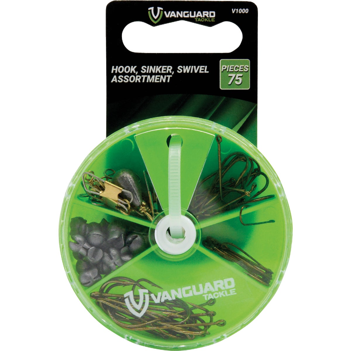 Vanguard 75-Piece Assorted Hook, Swivel & Sinker Kit