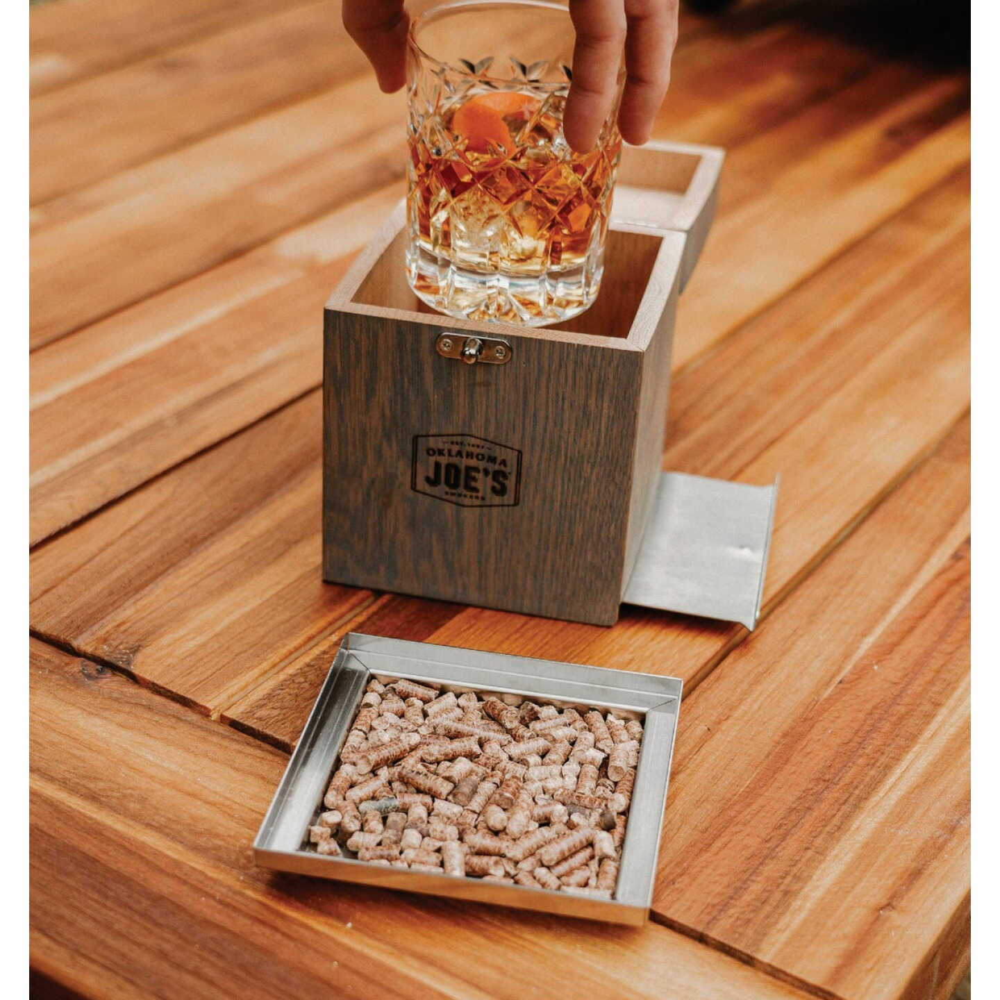 Oklahoma Joe's 5.5 In. Wood Cocktail Smoking Box Image 2