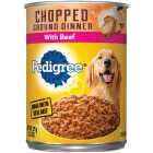 Pedigree Meaty Ground Dinner with Chopped Beef Wet Dog Food, 13.2 Oz. Image 1