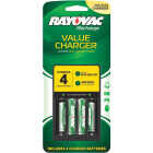 CHARGER W/4 BATTERIES Image 1