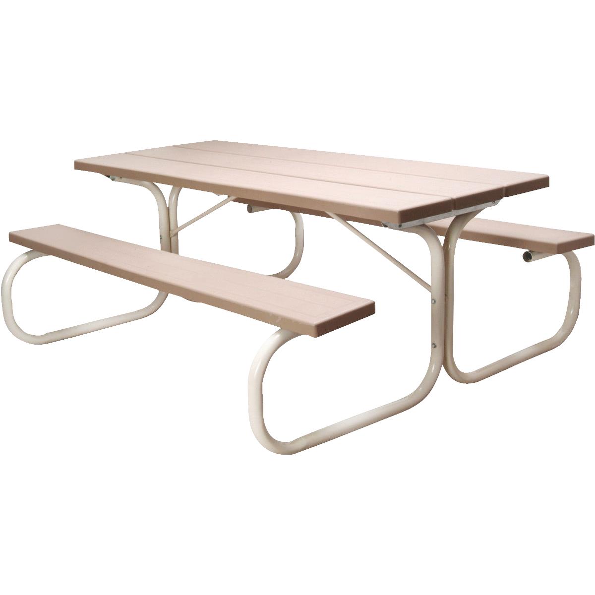 Leisure Time 6 Ft. Tan Picnic Table With Benches