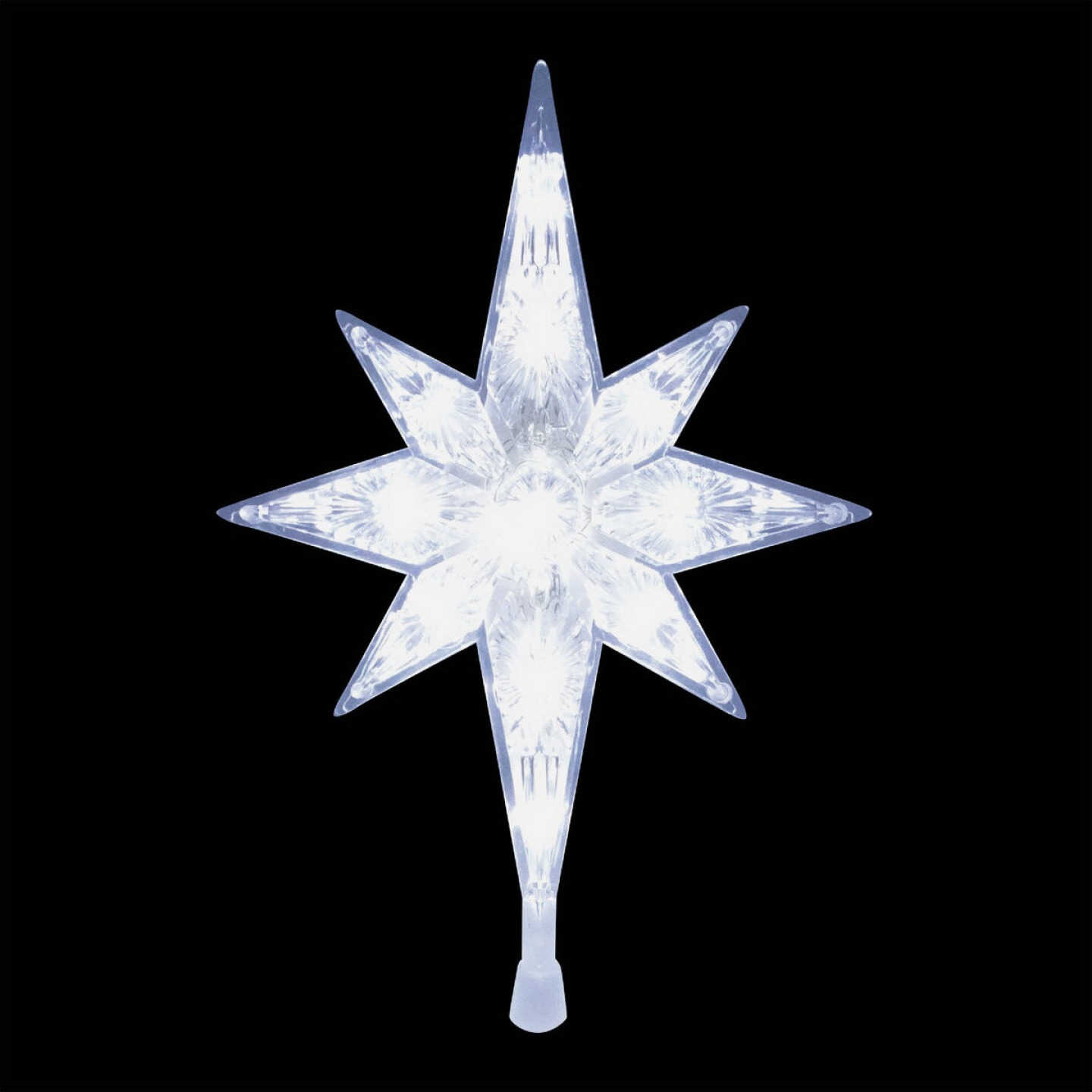 Alpine Transparent LED 11 In. Star Christmas Tree Topper Image 3