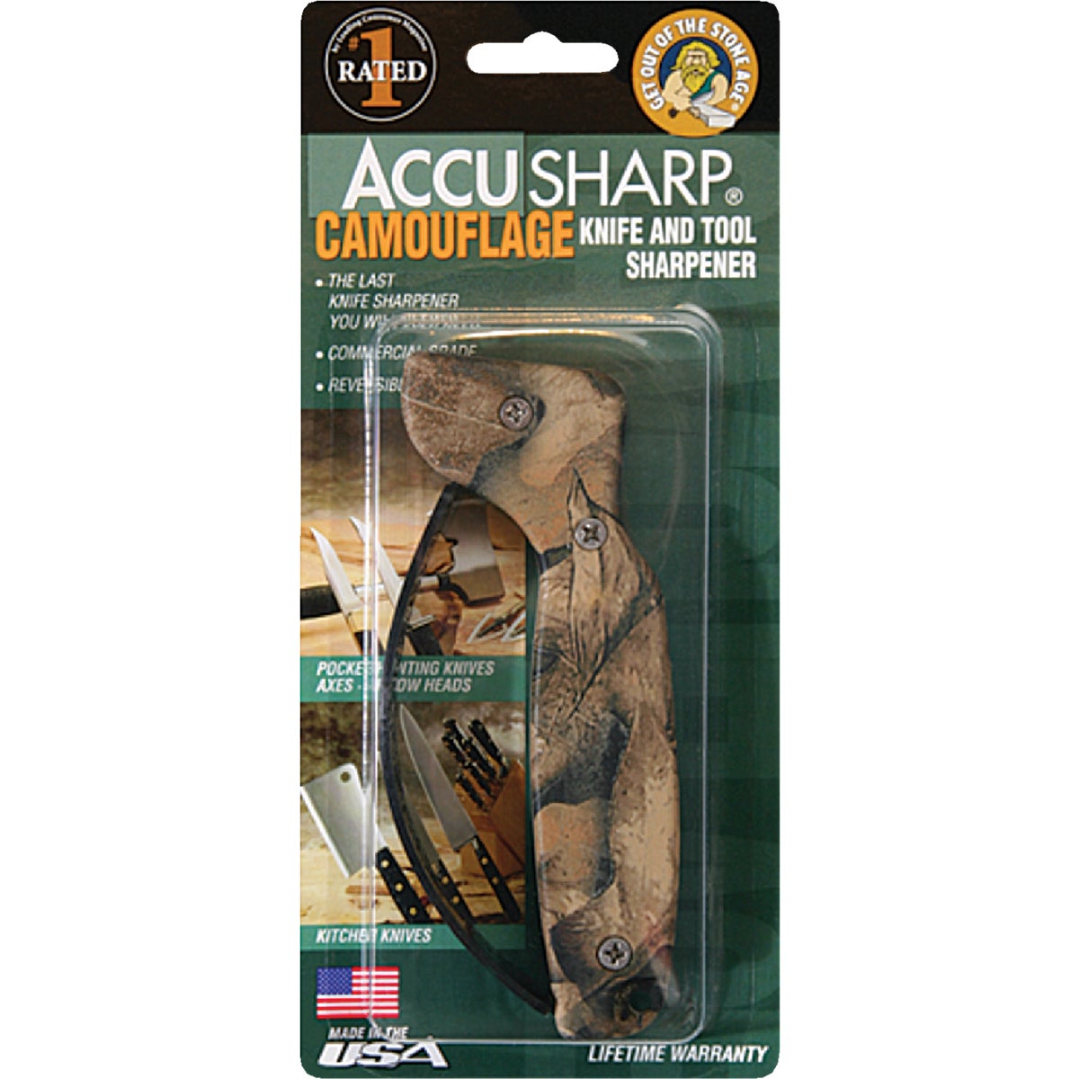 AccuSharp Groove Diamond-Honed Carbide Blade Camouflage Knife & Tool Sharpener Image 3