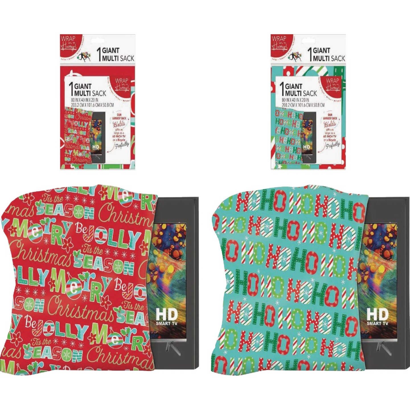 Paper Images 80 In. x 40 In. x 20 In. Plastic Gift Sack Image 1