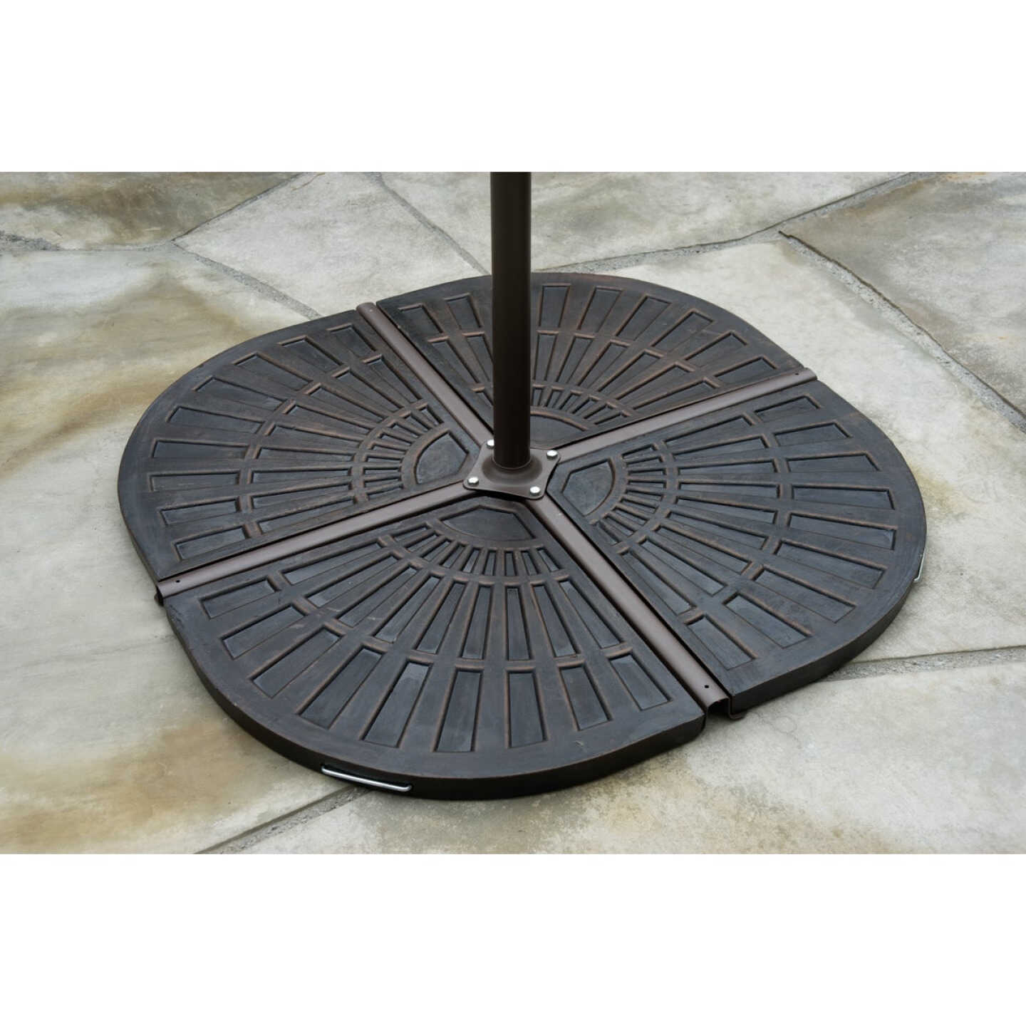 Outdoor Expressions 19 In. Offset Bronze Resin Umbrella Base Image 3