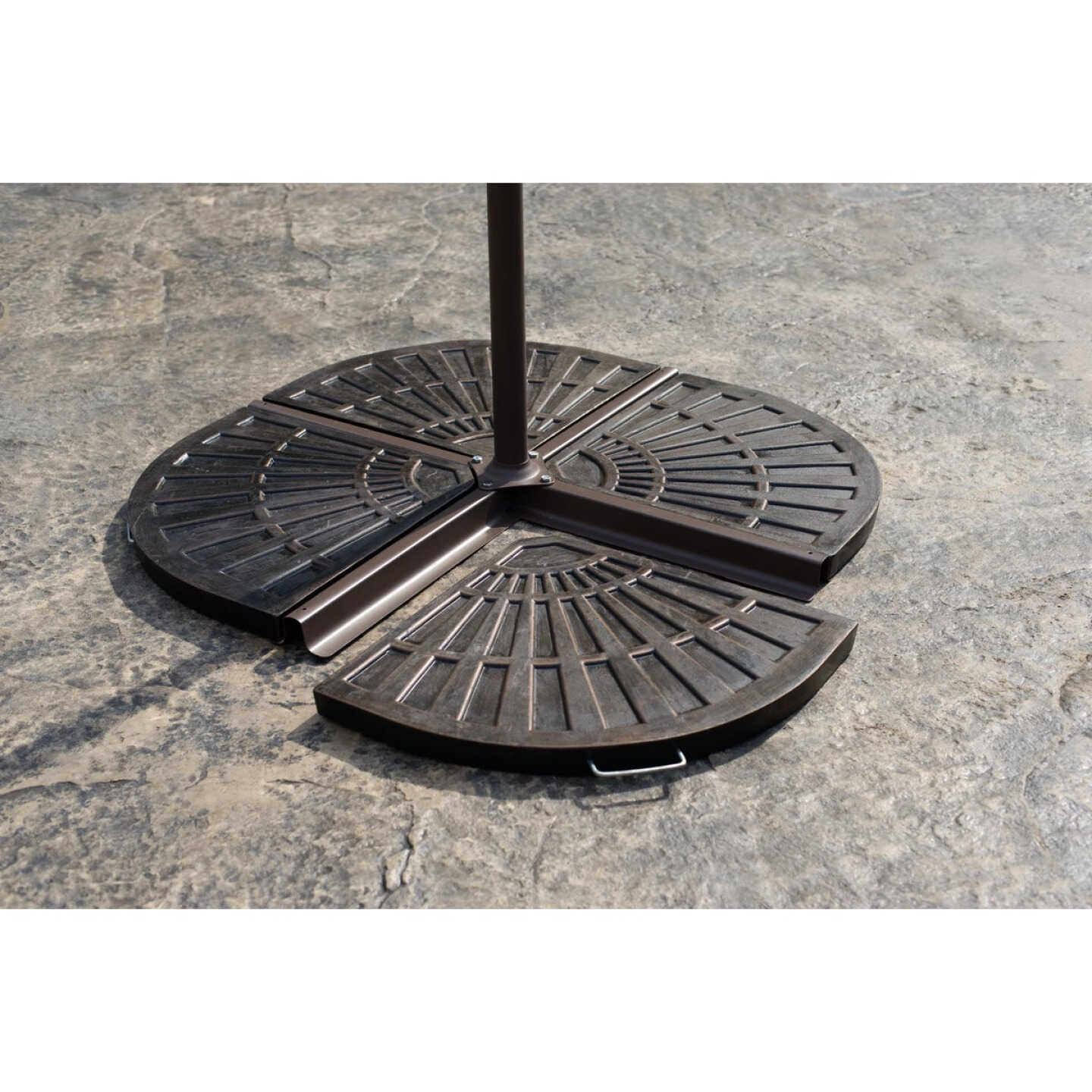 Outdoor Expressions 19 In. Offset Bronze Resin Umbrella Base Image 5
