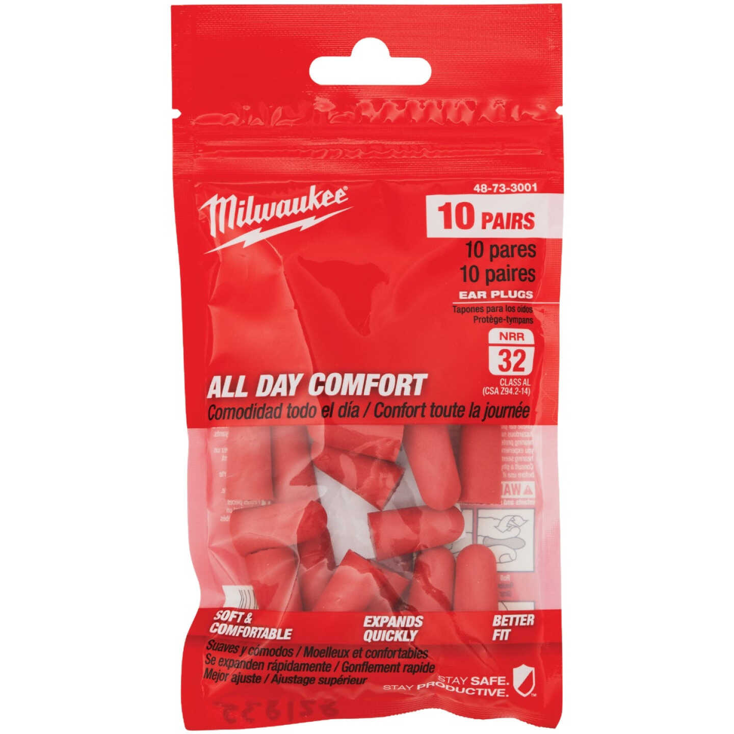 Milwaukee Foam 32 dB Ear Plugs (10-Pair) Image 1