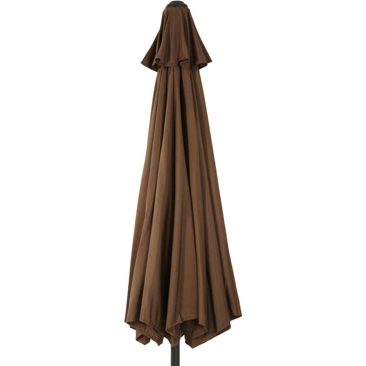 Outdoor Expressions 9 Ft. Aluminum Tilt/Crank Brown Patio Umbrella Image 6
