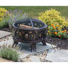 Outdoor Expressions 26 In. Antique Bronze Deep Bowl Steel Firepit Image 2