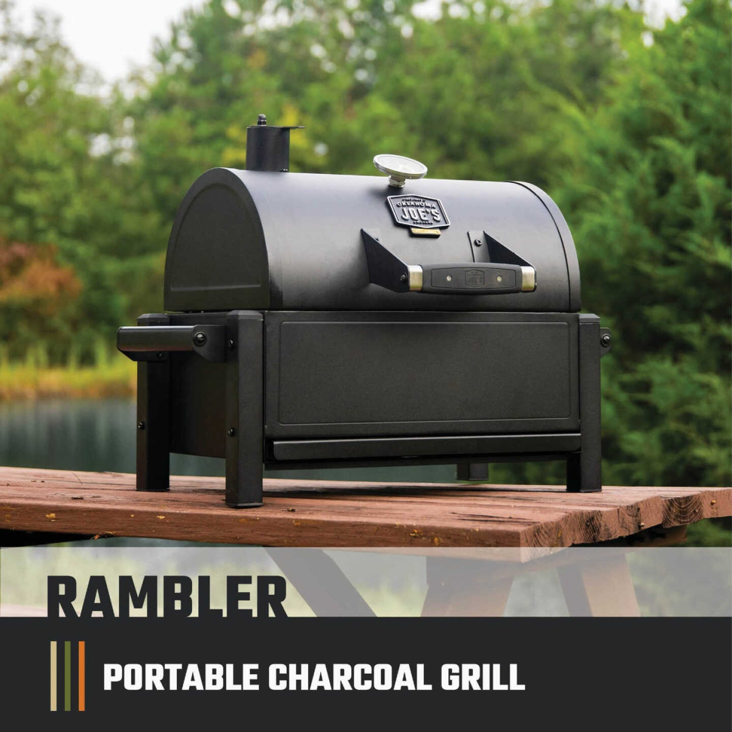 Oklahoma Joe's Rambler Black 218 Sq. In. Charcoal Tabletop Portable Grill Image 6