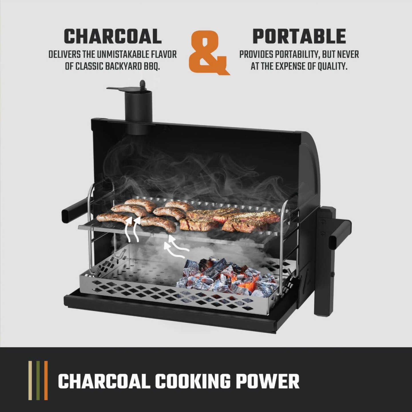 Oklahoma Joe's Rambler Black 218 Sq. In. Charcoal Tabletop Portable Grill Image 4