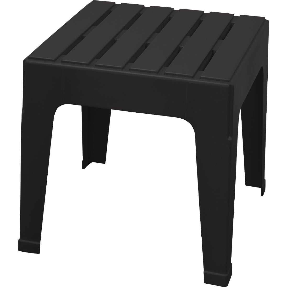 Adams Big Easy Black 18.9 In. Square Resin Stackable Side Table Image 1