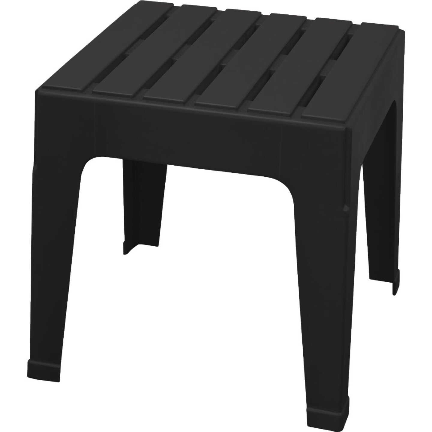Adams Big Easy Black 18.9 In. Square Resin Stackable Side Table Image 1
