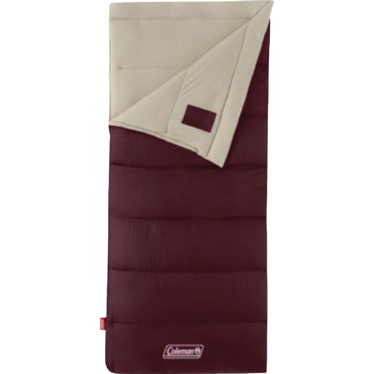Coleman 50 Deg F 33 In. W. x 75 In. L. Red Adult Sleeping Bag Image 2