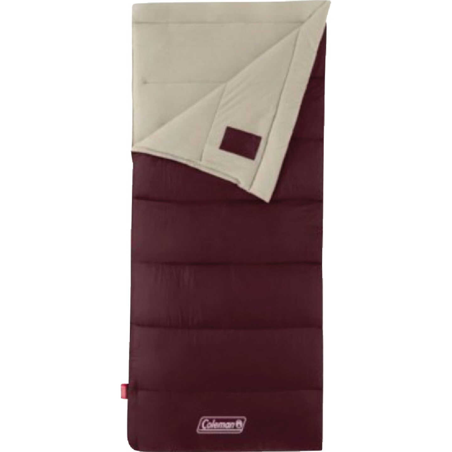Coleman 50 Deg F 33 In. W. x 75 In. L. Red Adult Sleeping Bag Image 2
