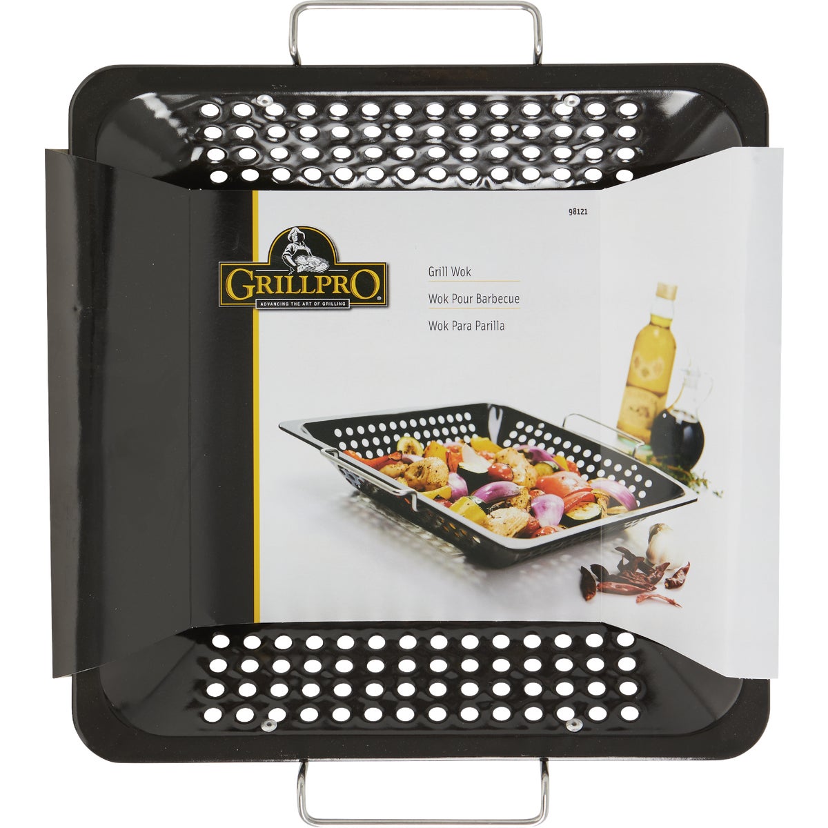 GrillPro 12 In. x 12 In. Non-Stick Gourmet Wok Image 3