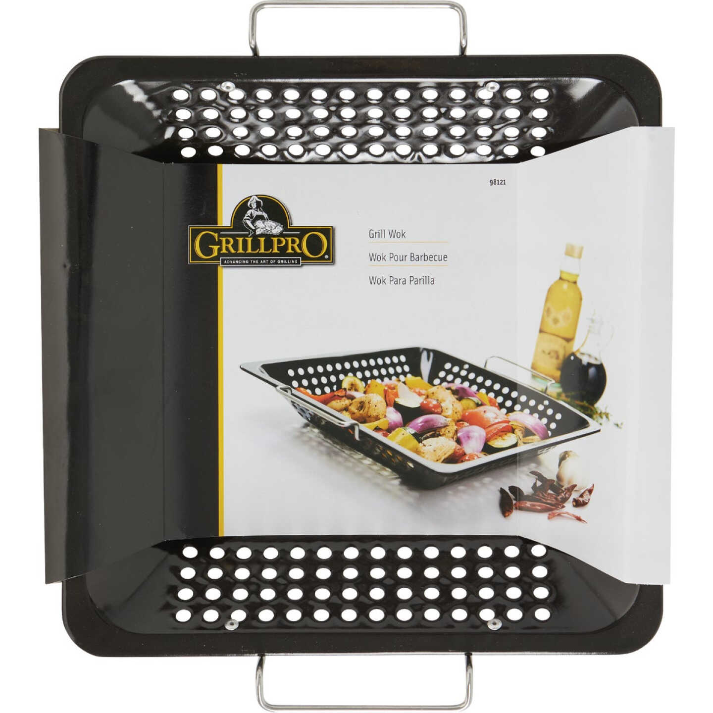 GrillPro 12 In. x 12 In. Non-Stick Gourmet Wok Image 3