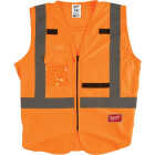 Milwaukee ANSI Class 2 Hi Vis Orange Safety Vest, L/XL Image 1