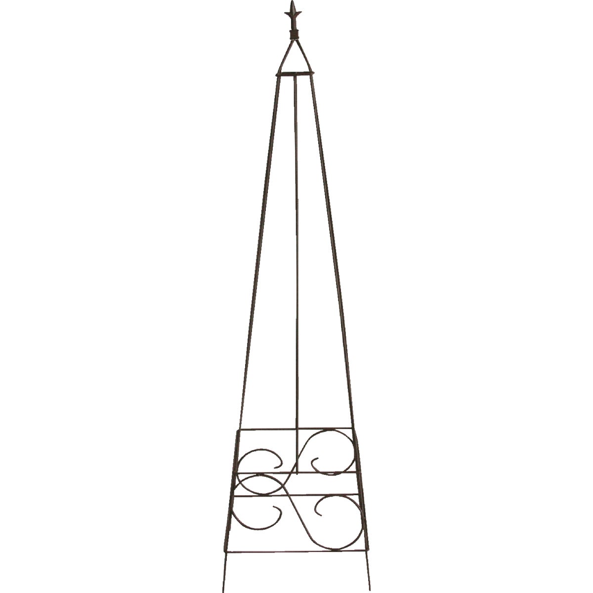 Panacea 60 In. Black Steel Pyramid Obelisk