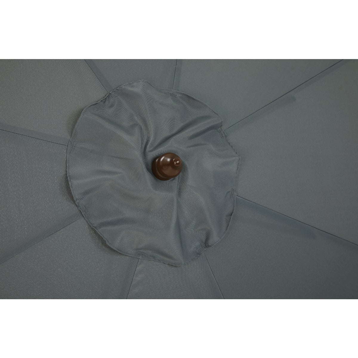 Outdoor Expressions 9 Ft. Pulley Gray Market Patio Umbrella with Chrome Plated Hardware Image 5