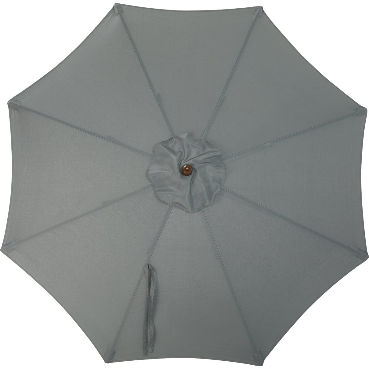 Outdoor Expressions 9 Ft. Pulley Gray Market Patio Umbrella with Chrome Plated Hardware Image 3