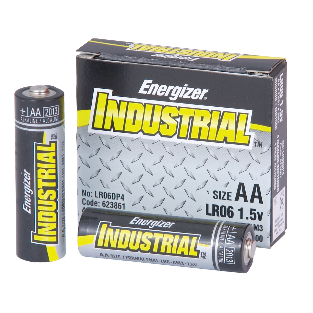 Energizer Industrial AA Alkaline Battery, (6) 4-Pack Image 1