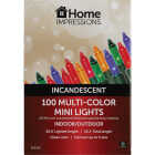 Home Impressions Multi 100-Bulb Mini Incandescent String Light Set with Green Wire Image 2