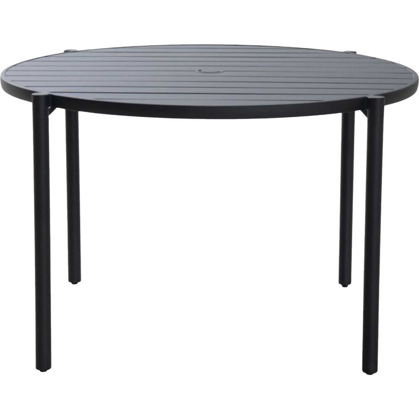 Sunjoy 46 In. Round Heavy-Duty Black Steel Dining Table Image 1