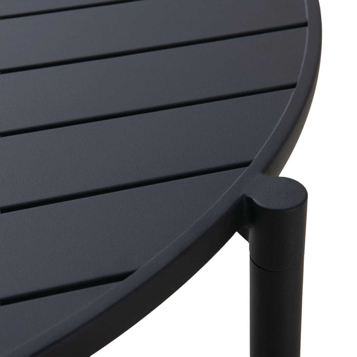 Sunjoy 46 In. Round Heavy-Duty Black Steel Dining Table Image 4