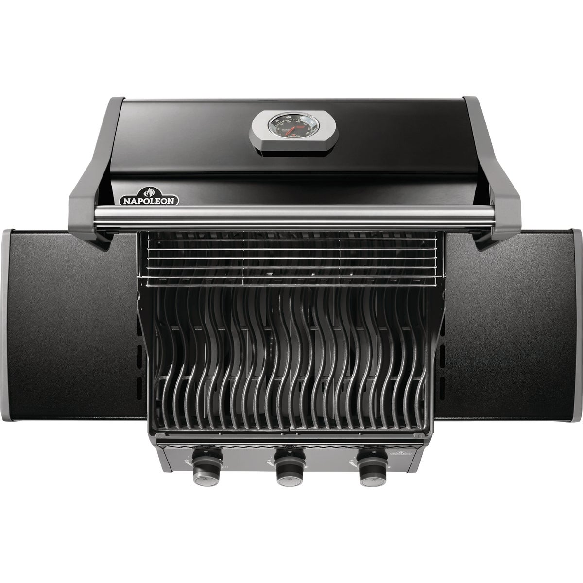 Napoleon Rogue 425 3-Burner with Cast Iron Grids LP Gas Grill, Black Image 5