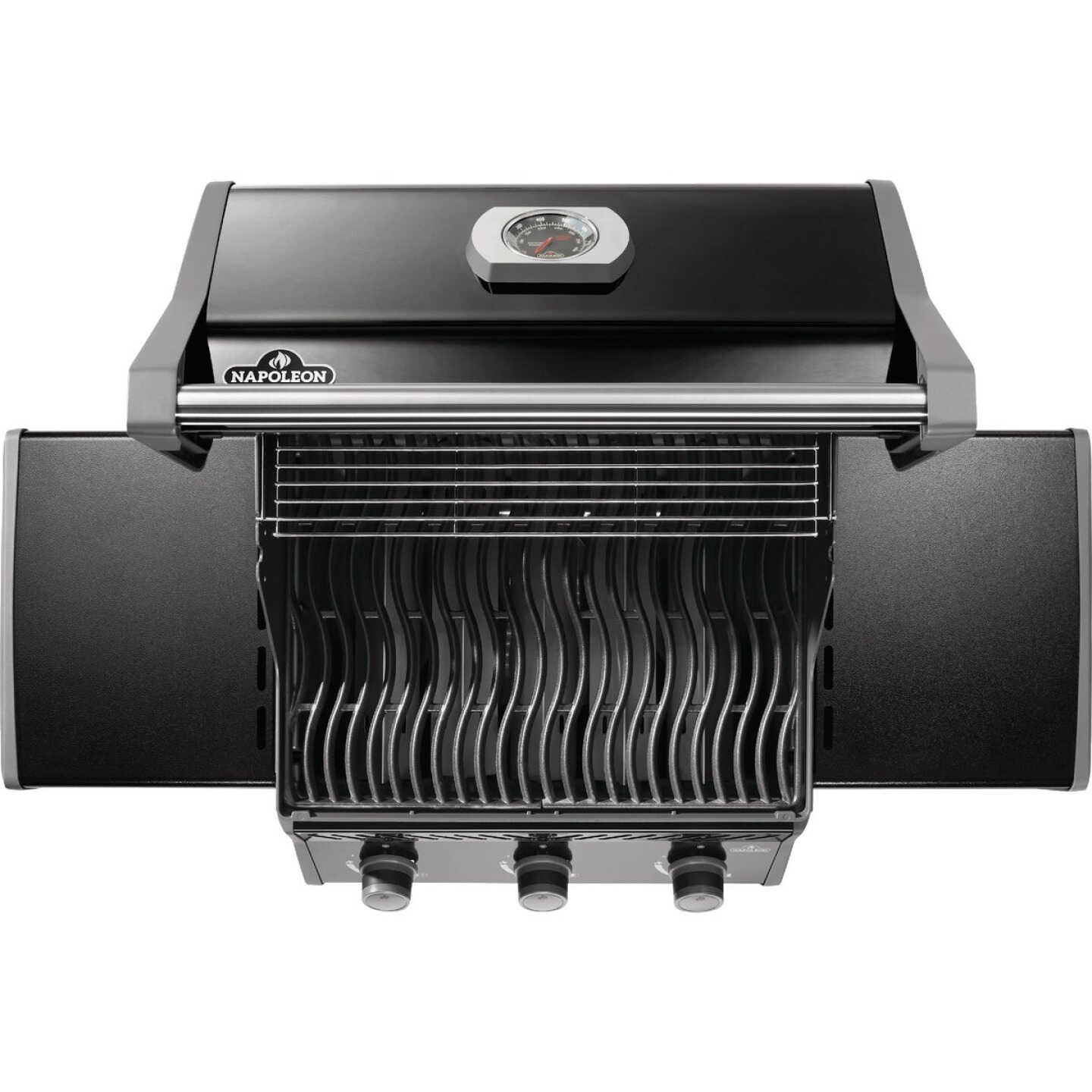 Napoleon Rogue 425 3-Burner with Cast Iron Grids LP Gas Grill, Black Image 5