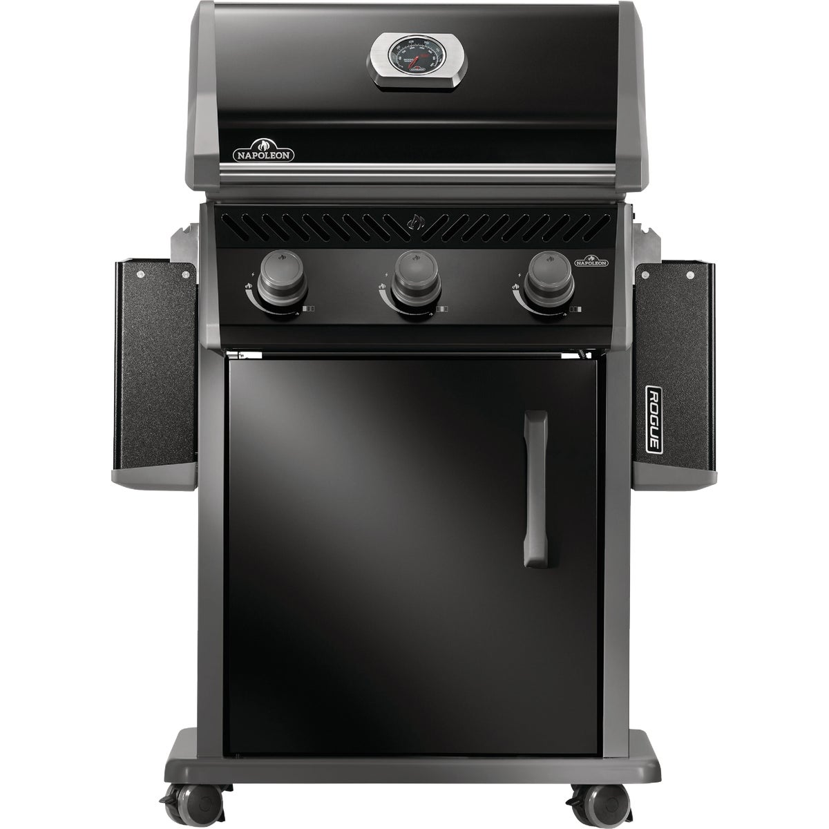 Napoleon Rogue 425 3-Burner with Cast Iron Grids LP Gas Grill, Black Image 6