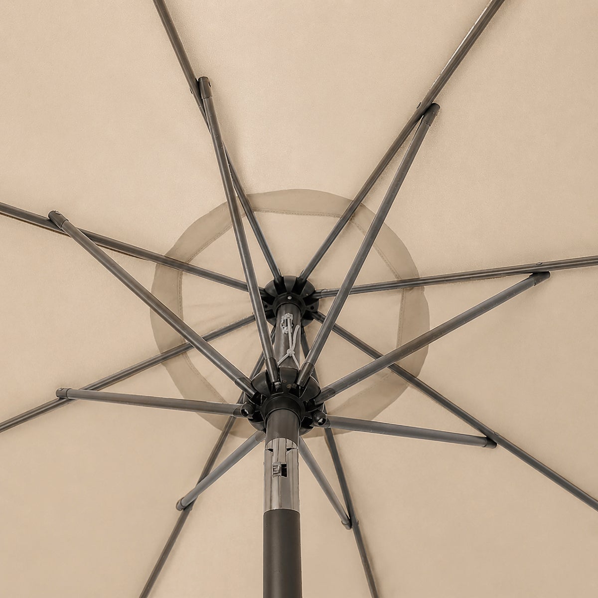 Cabana Beach 9 Ft. Tan Formosol Aluminum Pole Market Umbrella Image 5