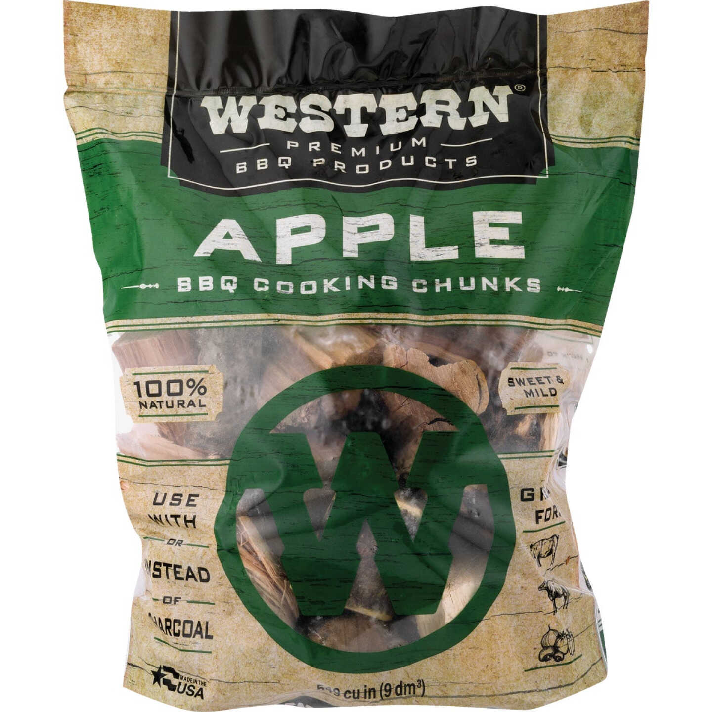 Western 500 Cu. In. Apple Wood Smoking Chunks Image 1