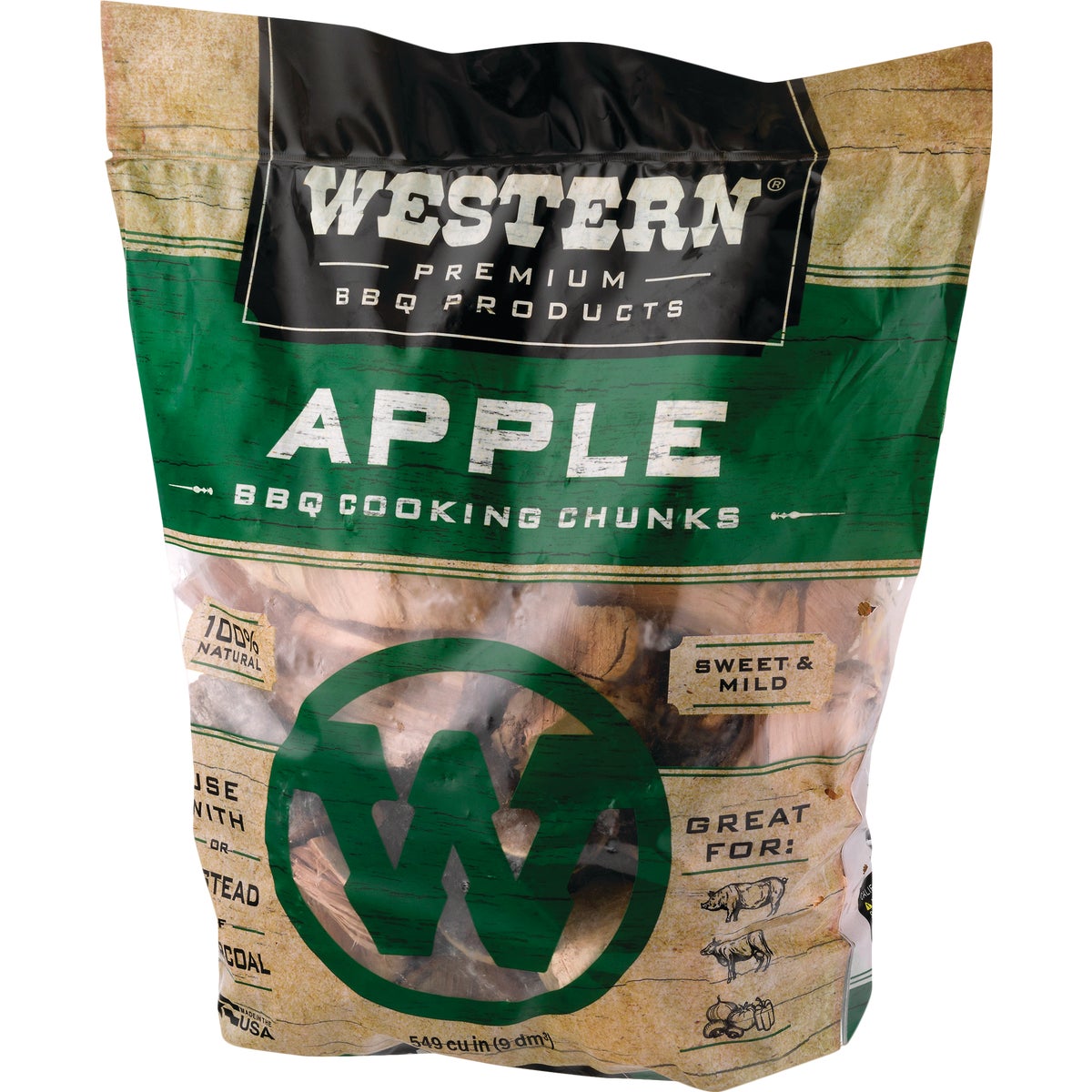 Western 500 Cu. In. Apple Wood Smoking Chunks Image 4