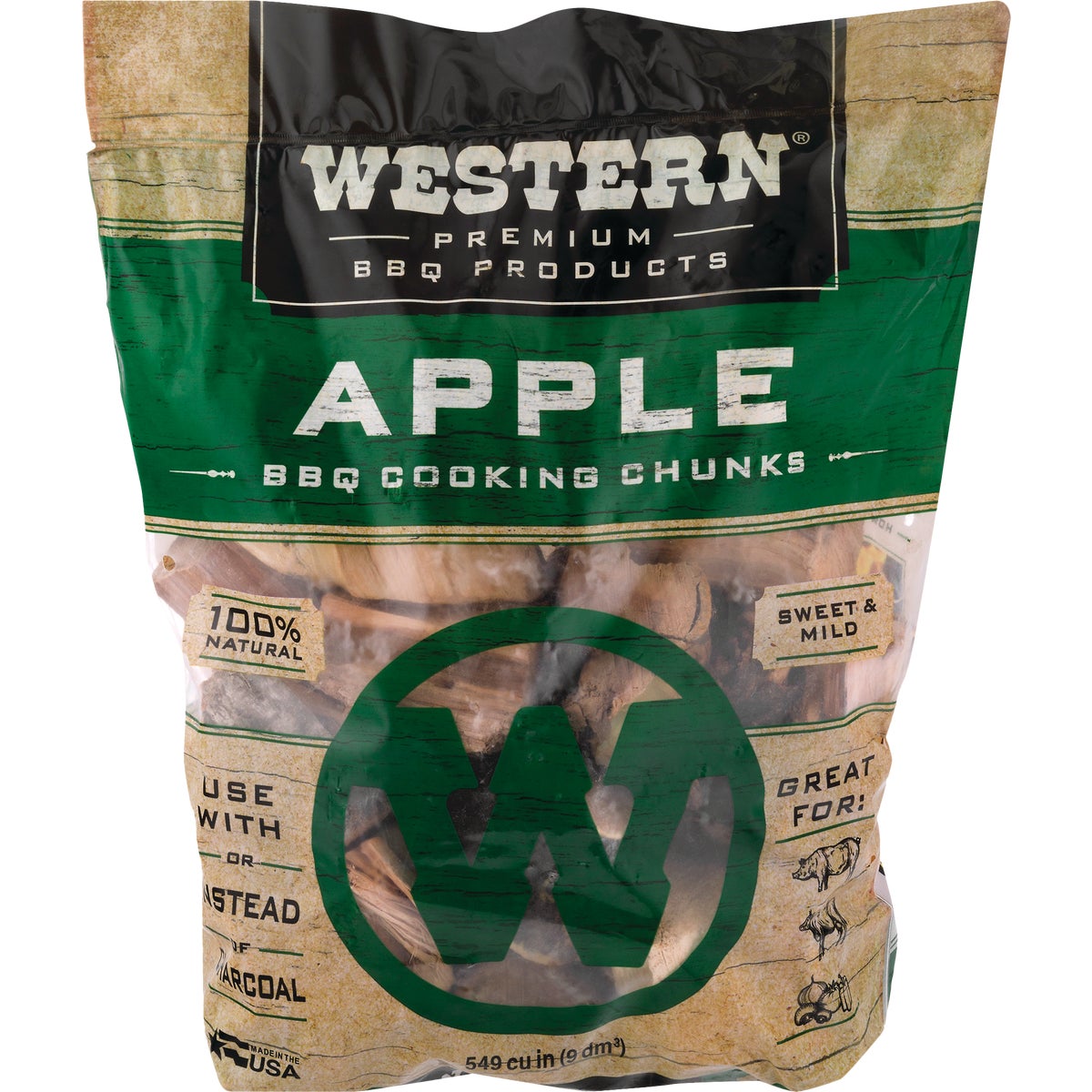 Western 500 Cu. In. Apple Wood Smoking Chunks Image 3