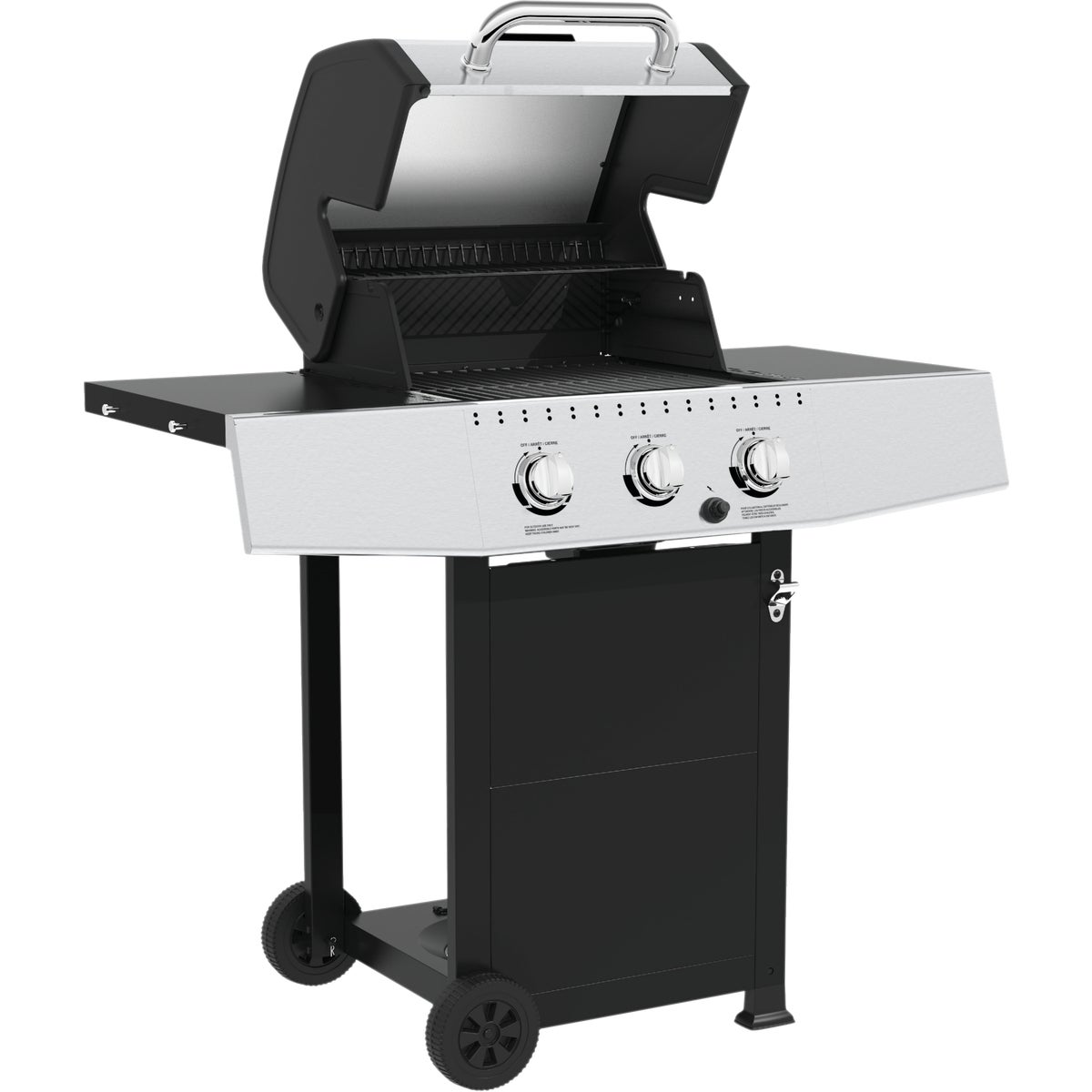 GrillPro 3-Burner Stainless Steel & Black 30,000 BTU LP Gas Grill Image 3